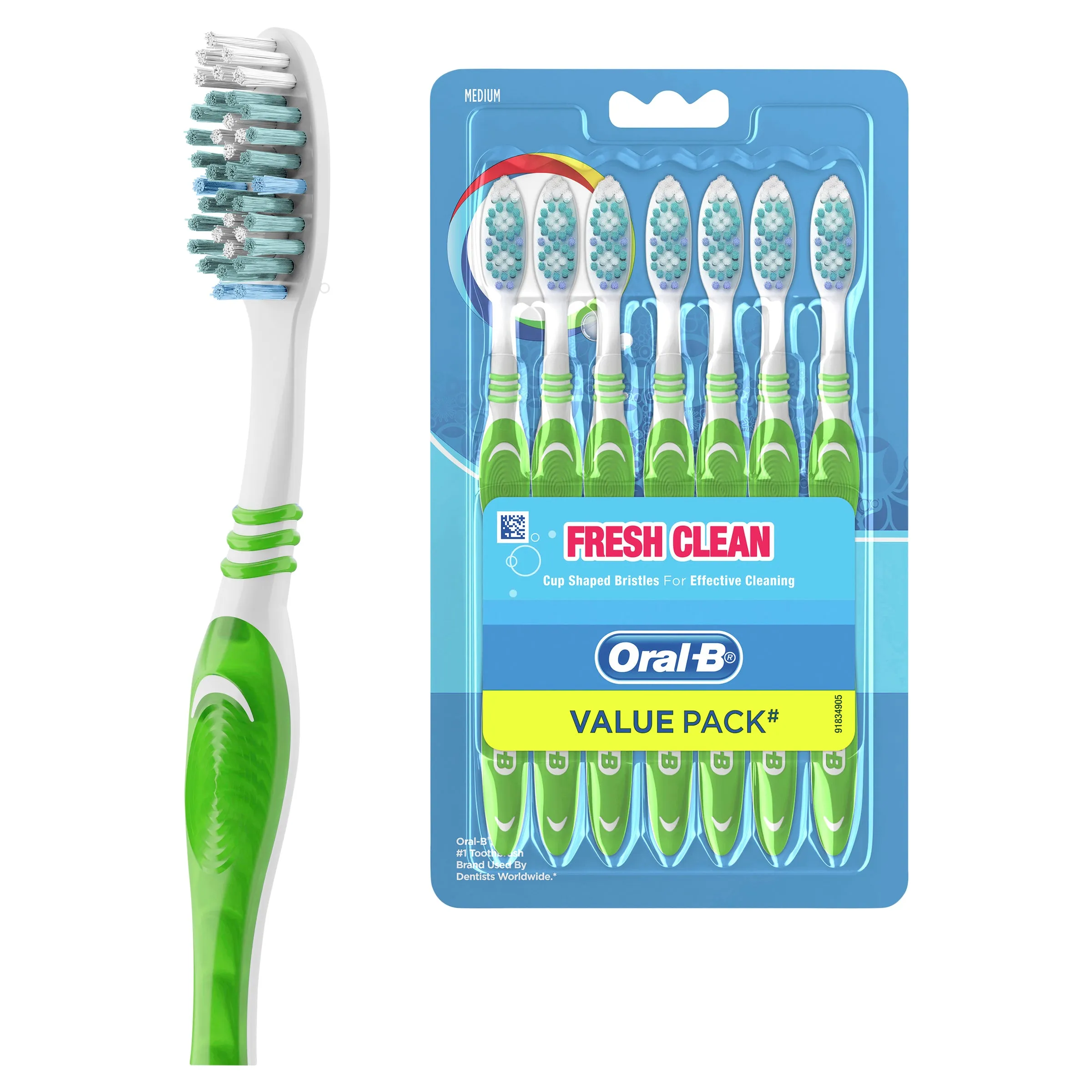 Oral-B Fresh Clean Toothbrush Medium 7 Pack