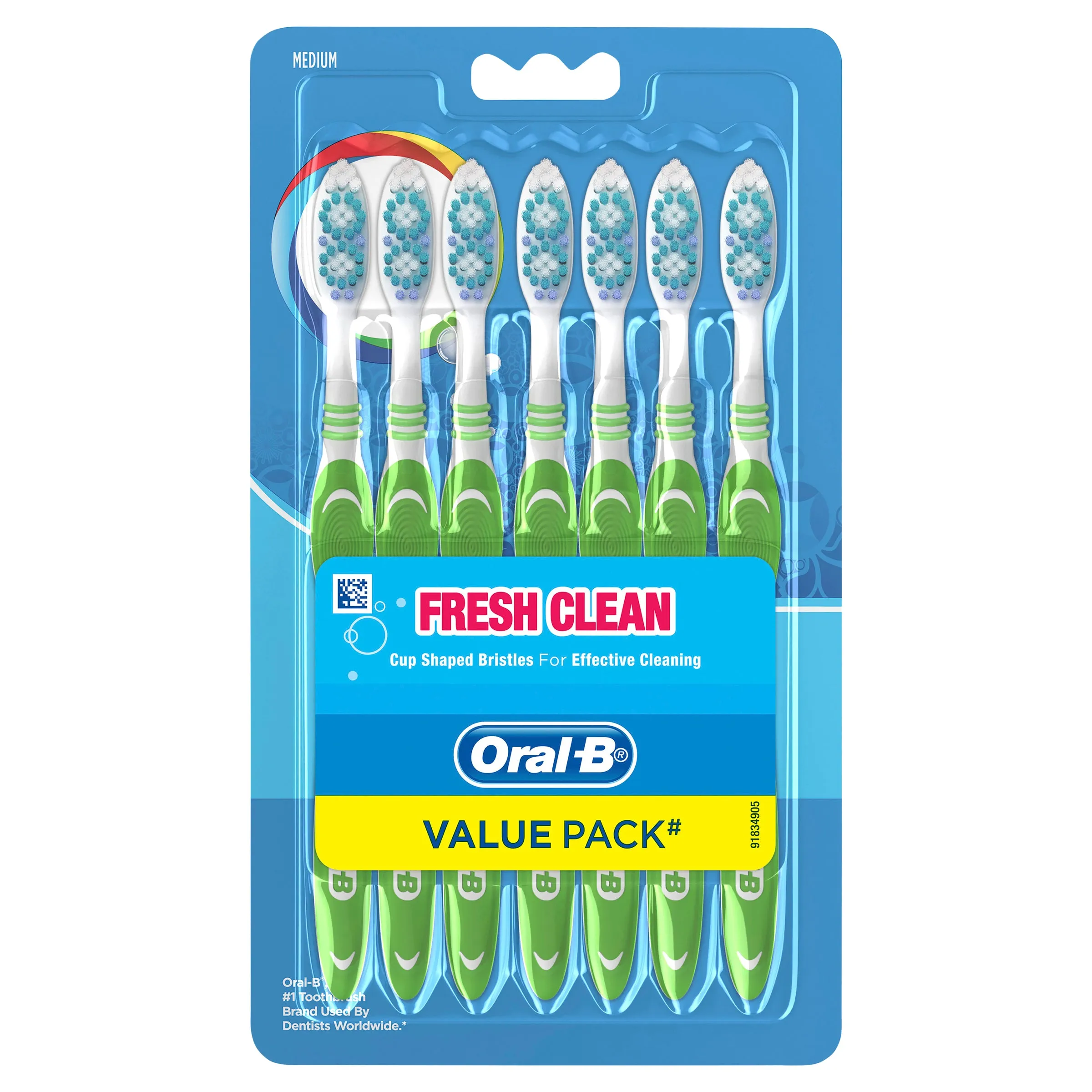 Oral-B Fresh Clean Toothbrush Medium 7 Pack