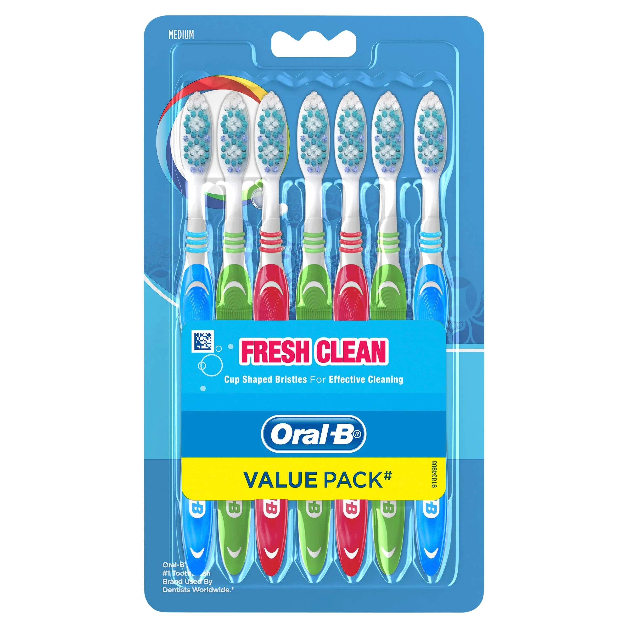 Oral-B Fresh Clean Toothbrush Medium 7 Pack