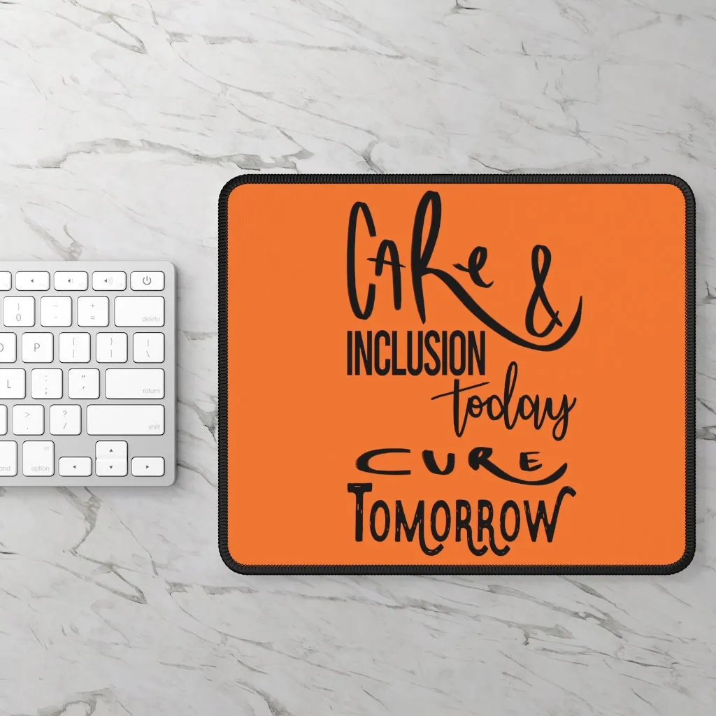 Orange Gaming Mouse Pad - Care & Inclusion