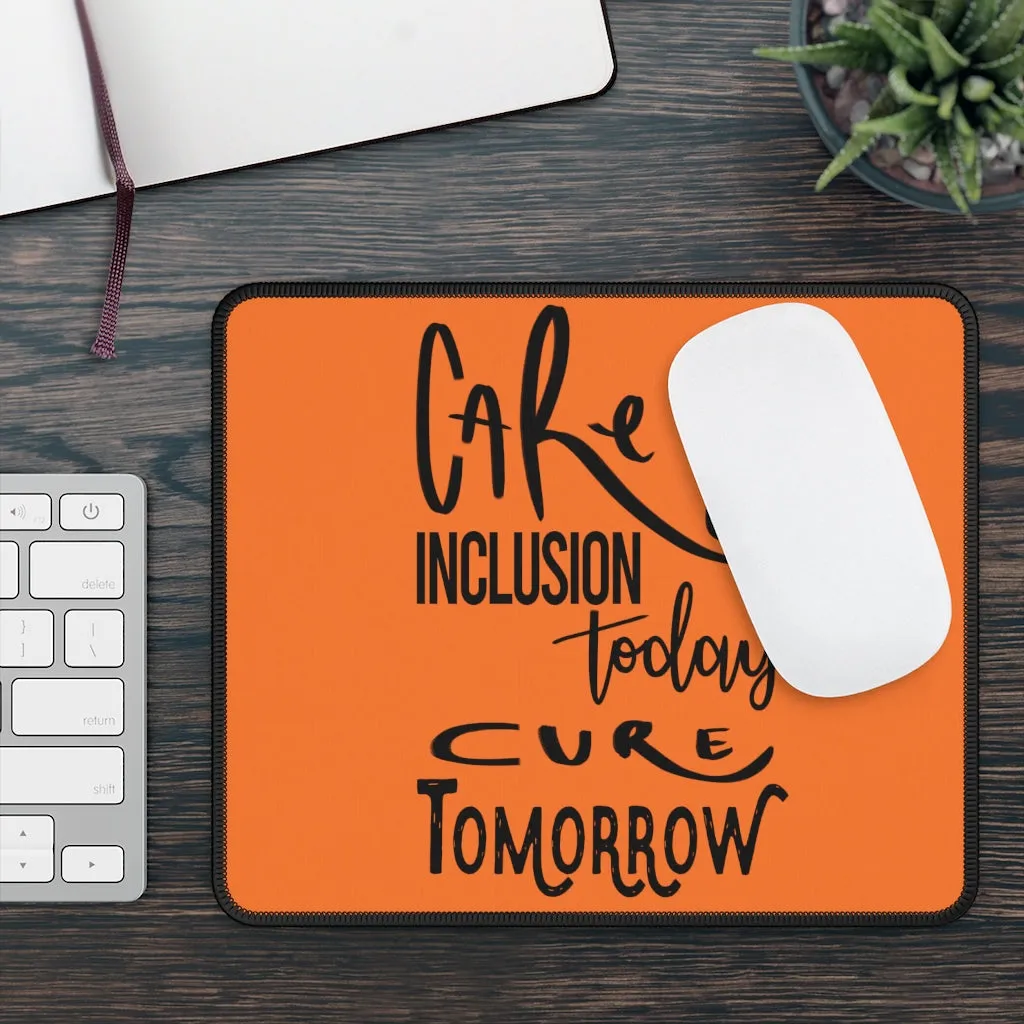 Orange Gaming Mouse Pad - Care & Inclusion