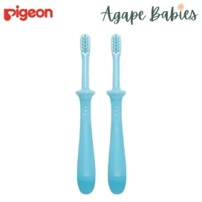 [Pack of 2 Pcs] Pigeon Training Toothbrush Lesson 4 - Blue (Made In Japan)