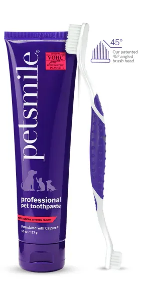 Petsmile Professional Toothpaste Rotisserie Chicken Large & Professional Pet Toothbrush