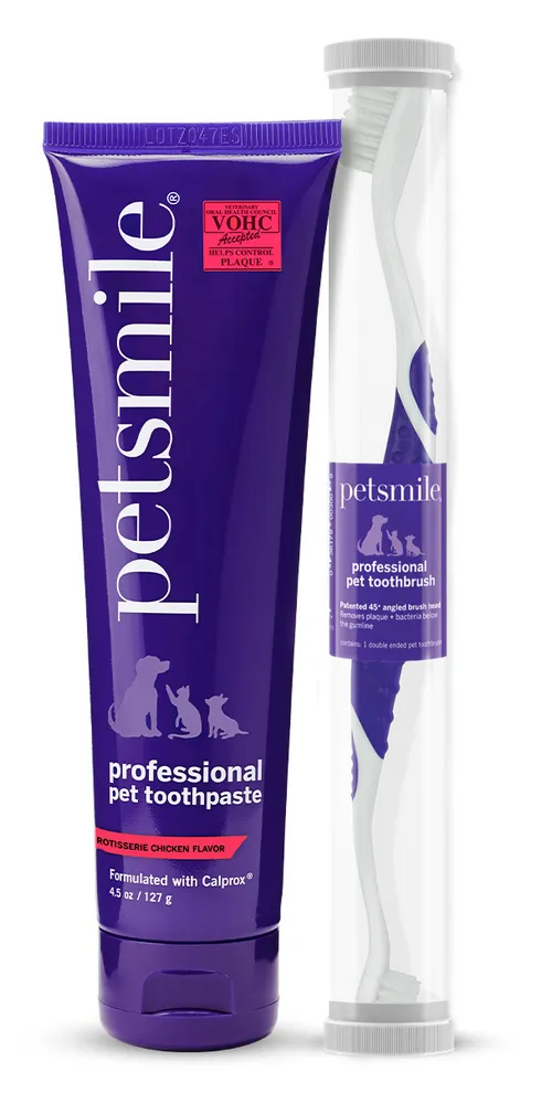 Petsmile Professional Toothpaste Rotisserie Chicken Large & Professional Pet Toothbrush