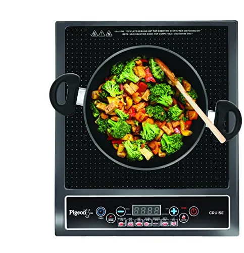 Pigeon by Stovekraft Cruise 1800-Watt Induction Cooktop (Black)   Pigeon by Stovekraft 12466 1.5-Litre Electric Kettle (Multicolor)