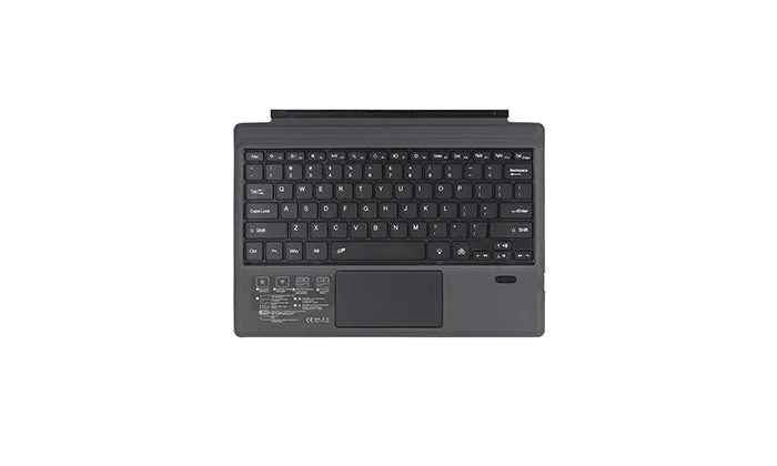 Portable Ultra-Thin Backlit Wireless BT Keyboard with Large Touchpad