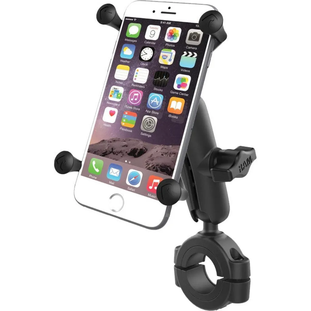 Ram X-Grip Large Phone Mount w/ Torque Large Rail Base - Medium Arm | RAM-B-408-112-15-UN1