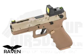 Raven EU18 With BDS GBB Airsoft Pistol - Tan/Digi Desert