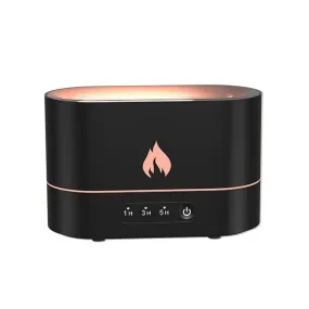 Realistic Flame Humidifier USB Diffuser 250ml Black GOMINIMO