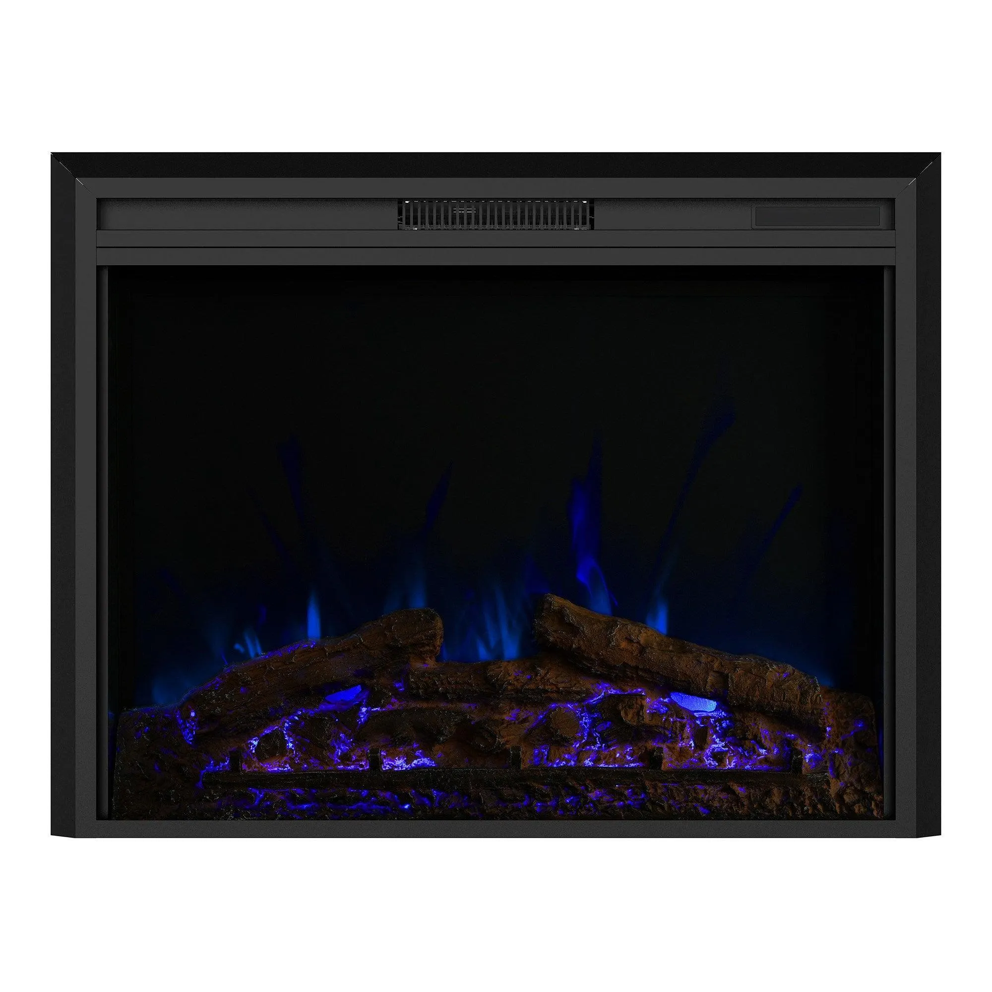 Recessed and Wall Mounted Electronic Fireplace with Remote Control