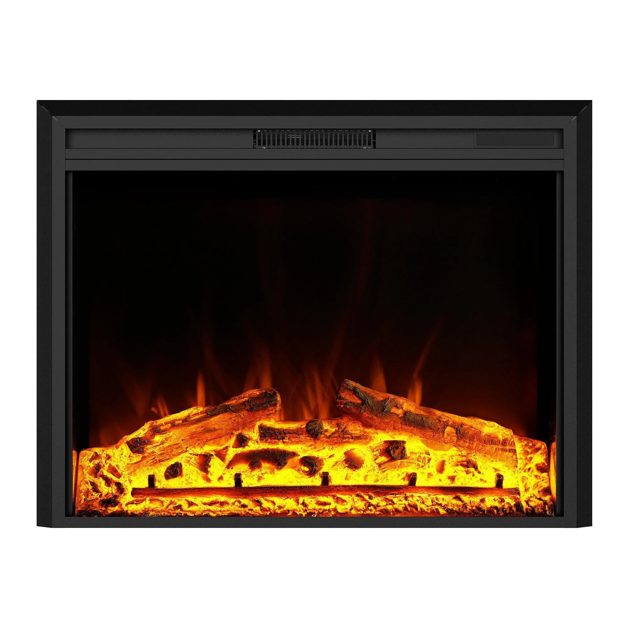 Recessed and Wall Mounted Electronic Fireplace with Remote Control