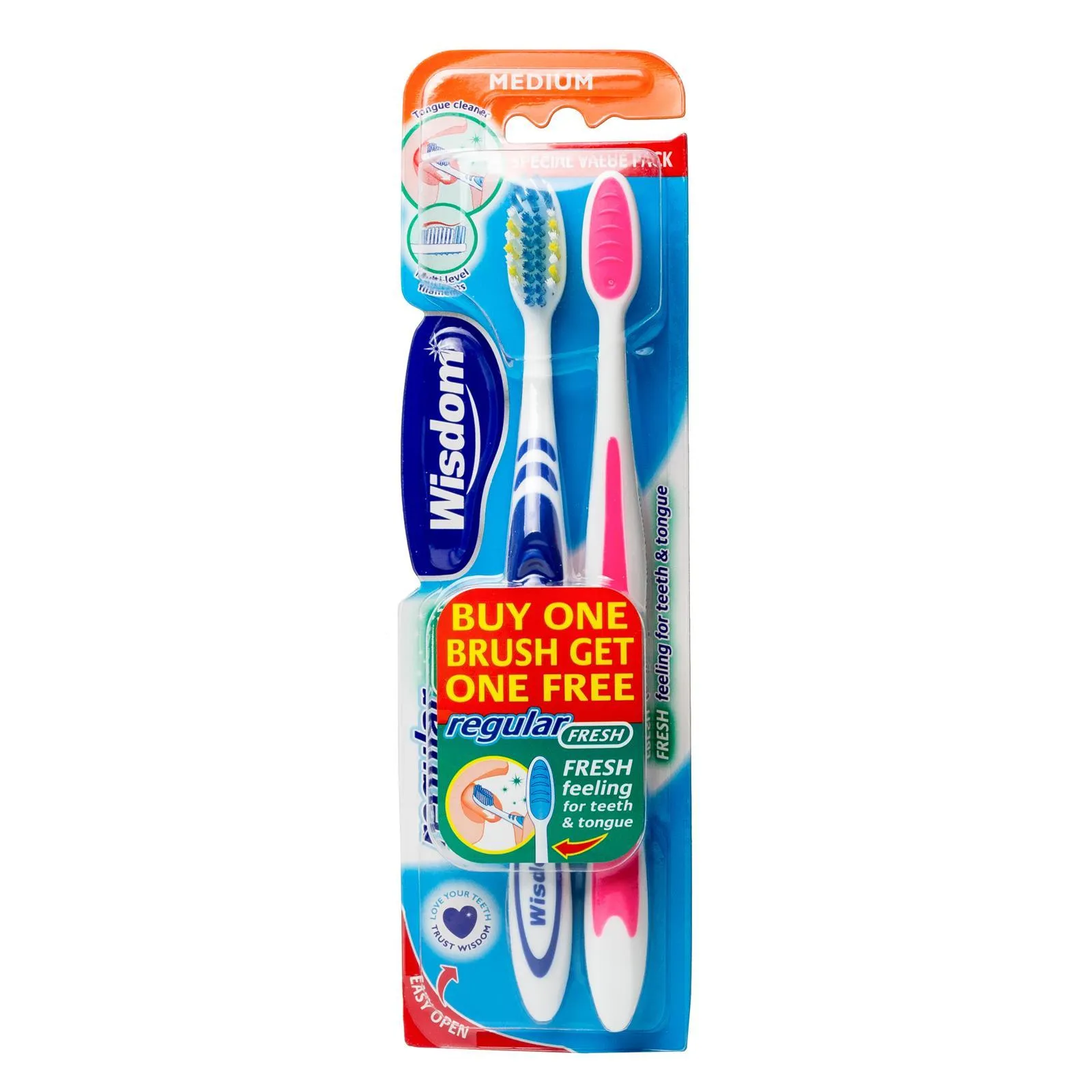 Regular Fresh Twin Medium Toothbrush