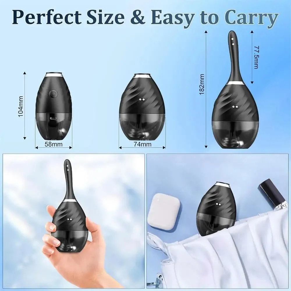 Remote Control Reusable Anal Douche Bottle for Colon Cleanse Men