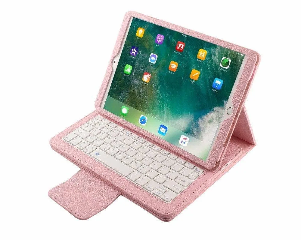 Removable Wireless Bluetooth Keyboard Leather Look Case iPad Air 3 2019