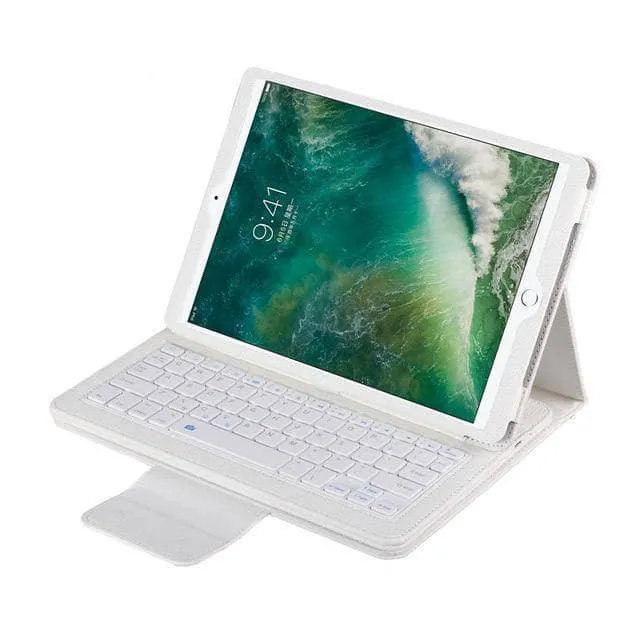 Removable Wireless Bluetooth Keyboard Leather Look Case iPad Air 3 2019