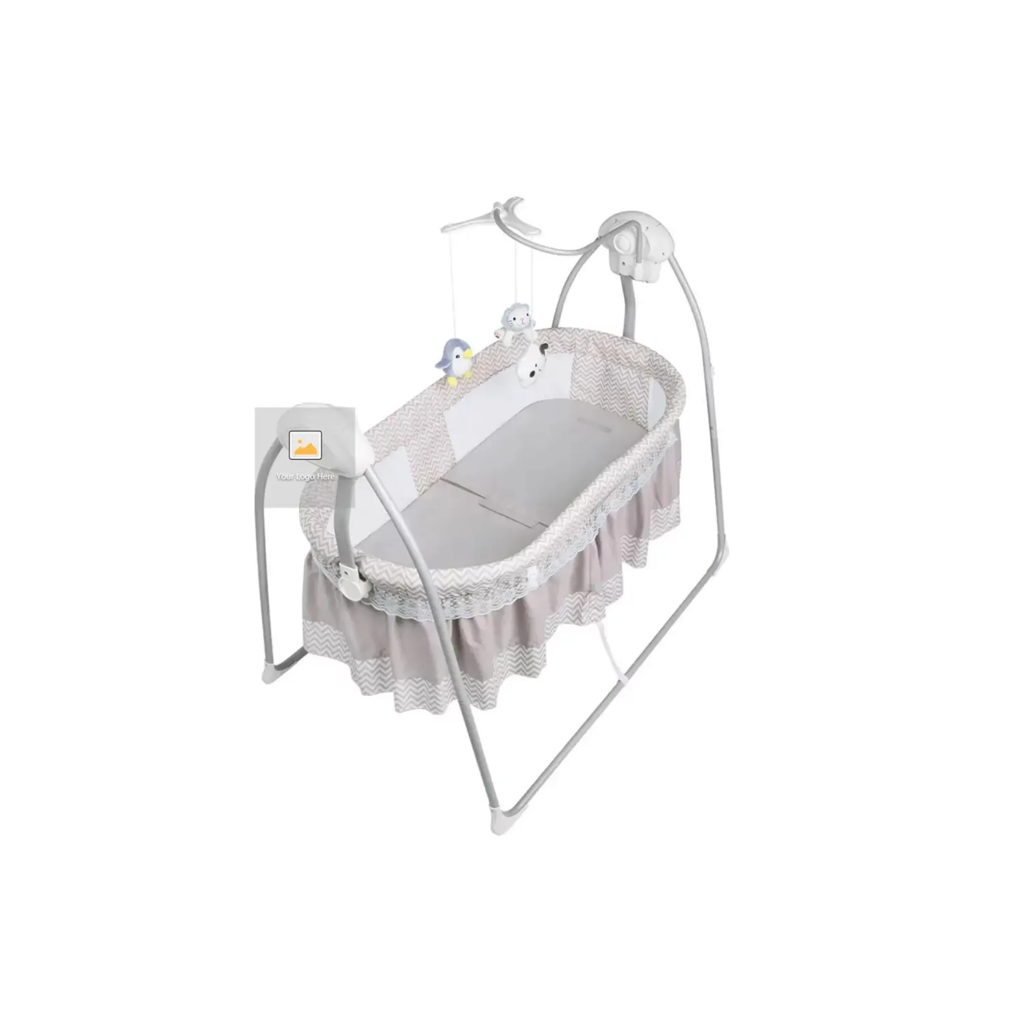 Ronbei Foldable Cot Electric Bassinet Rock Sleeper