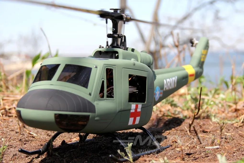 RotorScale UH-1A Huey Medic Green 450 Size Helicopter - PNP