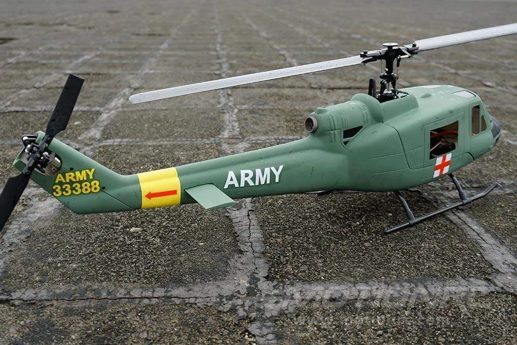 RotorScale UH-1A Huey Medic Green 450 Size Helicopter - PNP