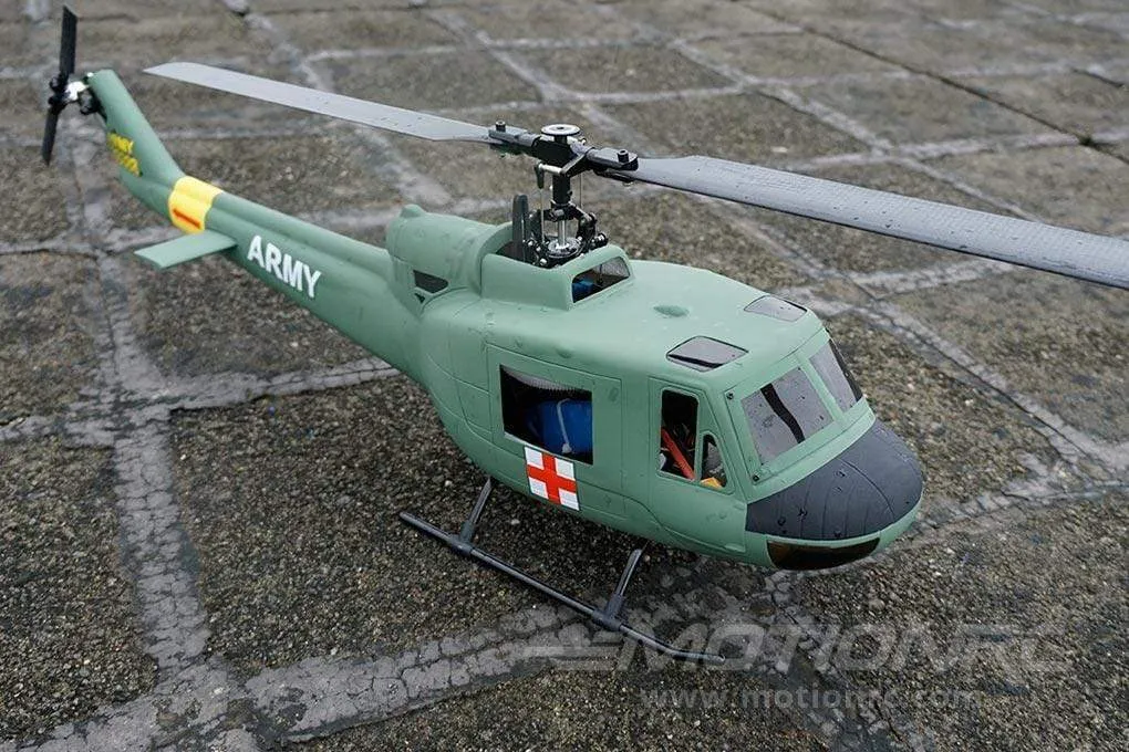 RotorScale UH-1A Huey Medic Green 450 Size Helicopter - PNP