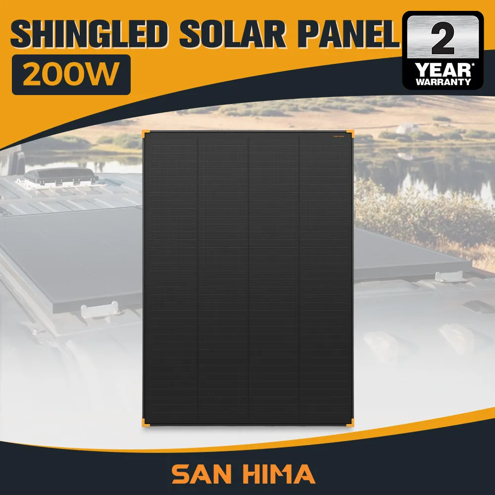 San Hima 200W Solar Panel Kit Mono Shingled Fixed Power Camping Battery Charging