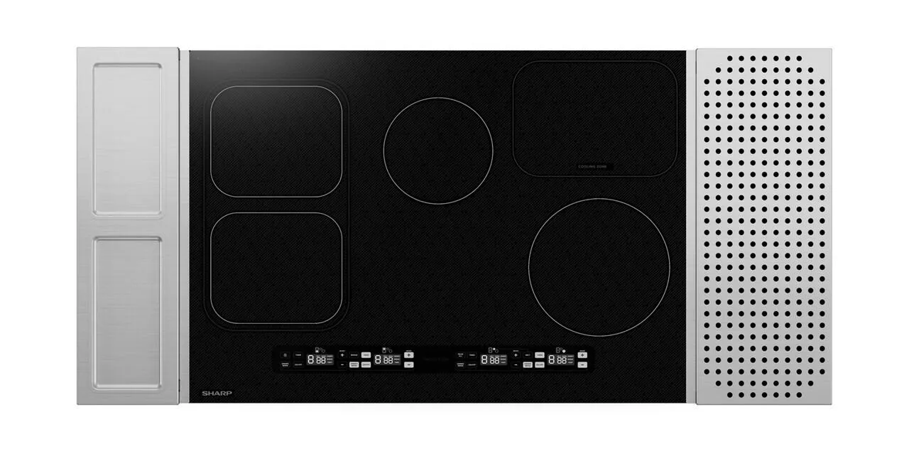 SCH3043GB Sharp 30 in. Induction Cooktop with Side Accessories