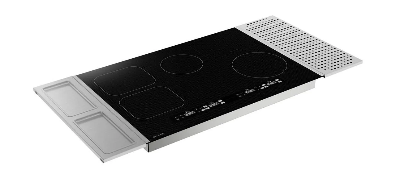 SCH3043GB Sharp 30 in. Induction Cooktop with Side Accessories