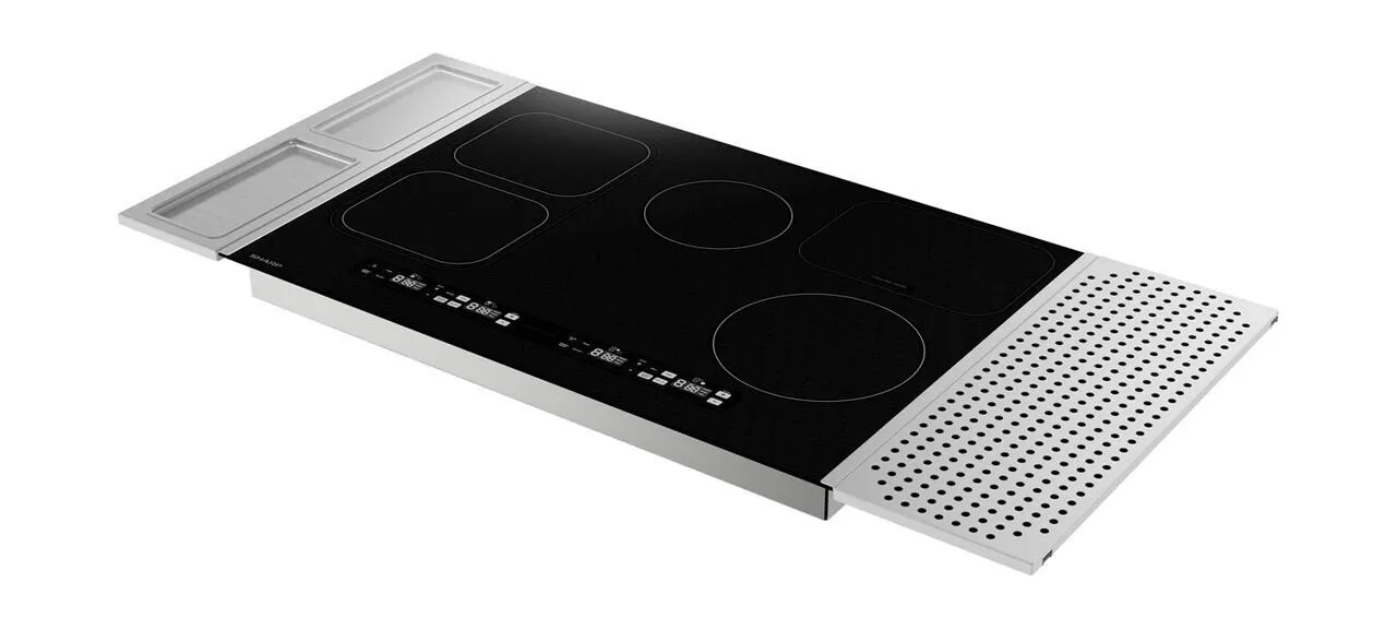 SCH3043GB Sharp 30 in. Induction Cooktop with Side Accessories