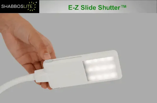 ShabbosLite LED EZ-Slide Shutter Clip-On Lamp SL-1800W