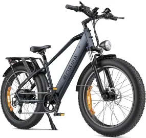 shimano Samsung BAFANG Electric Bikes for Adults E26 Electric Bicycle 26 "x4 Fat Wheels, 48V 16AH Battery, Urban Commuter Ebike, 7-Speed Hydraulic Disc Brake