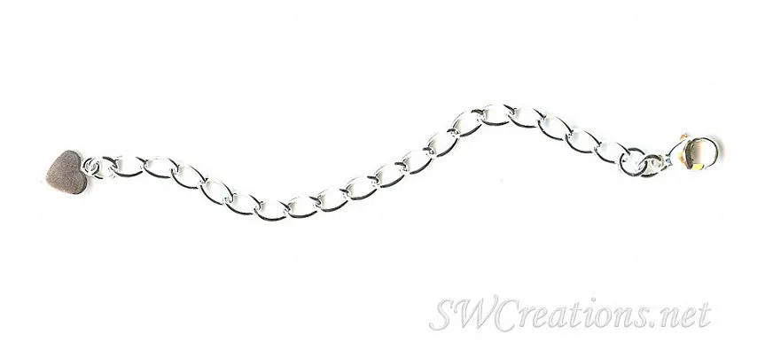 Silver Heart of Affection Jewelry Necklace Extender