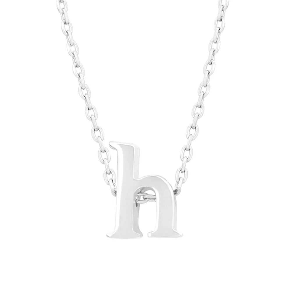 Silver Tone Finish Initial H Pendant