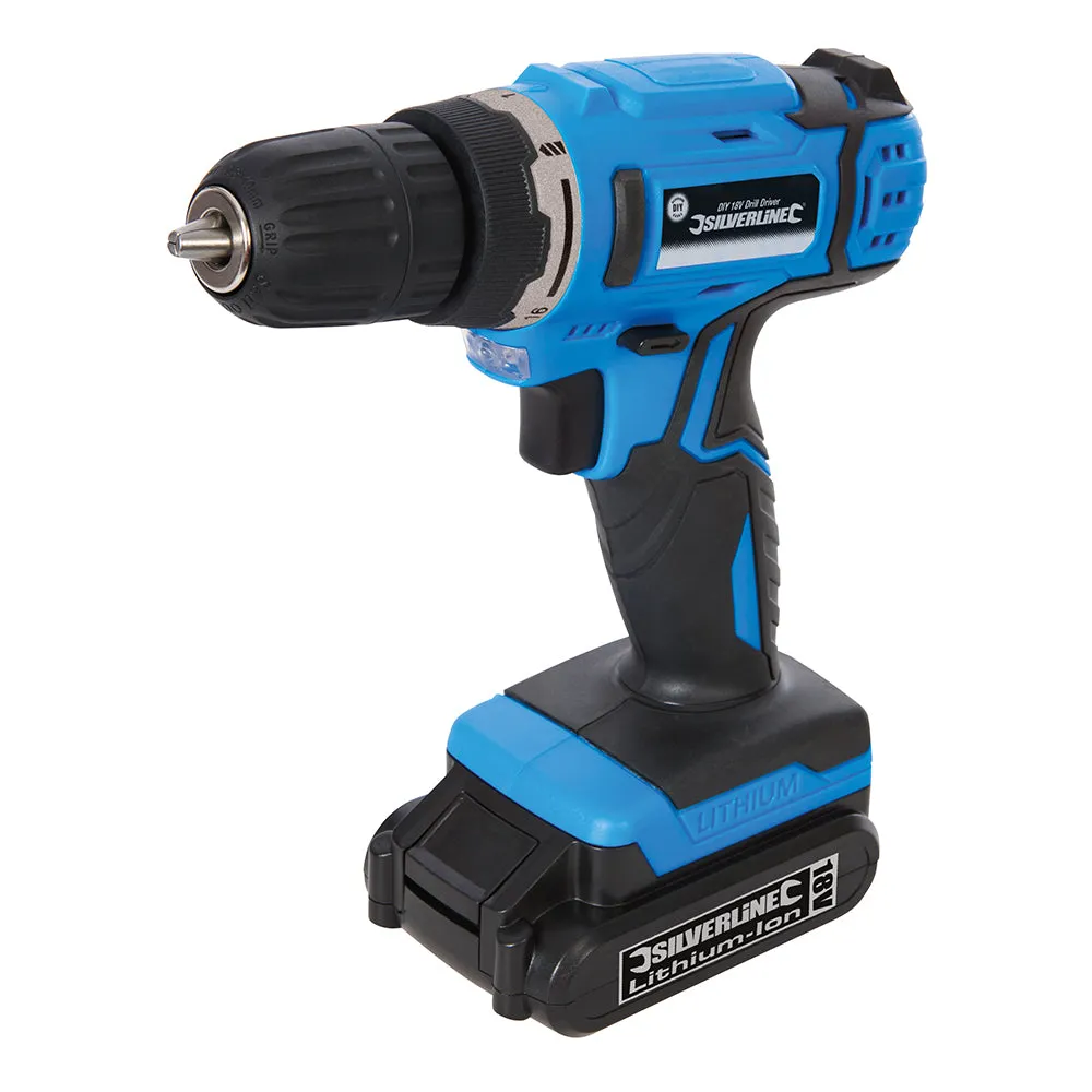 Silverline 917549 DIY 18V DRILL DRIVER 1.3AH - EU 18V EU