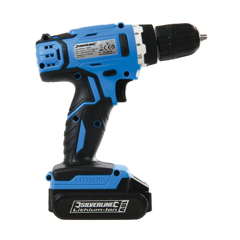 Silverline 917549 DIY 18V DRILL DRIVER 1.3AH - EU 18V EU