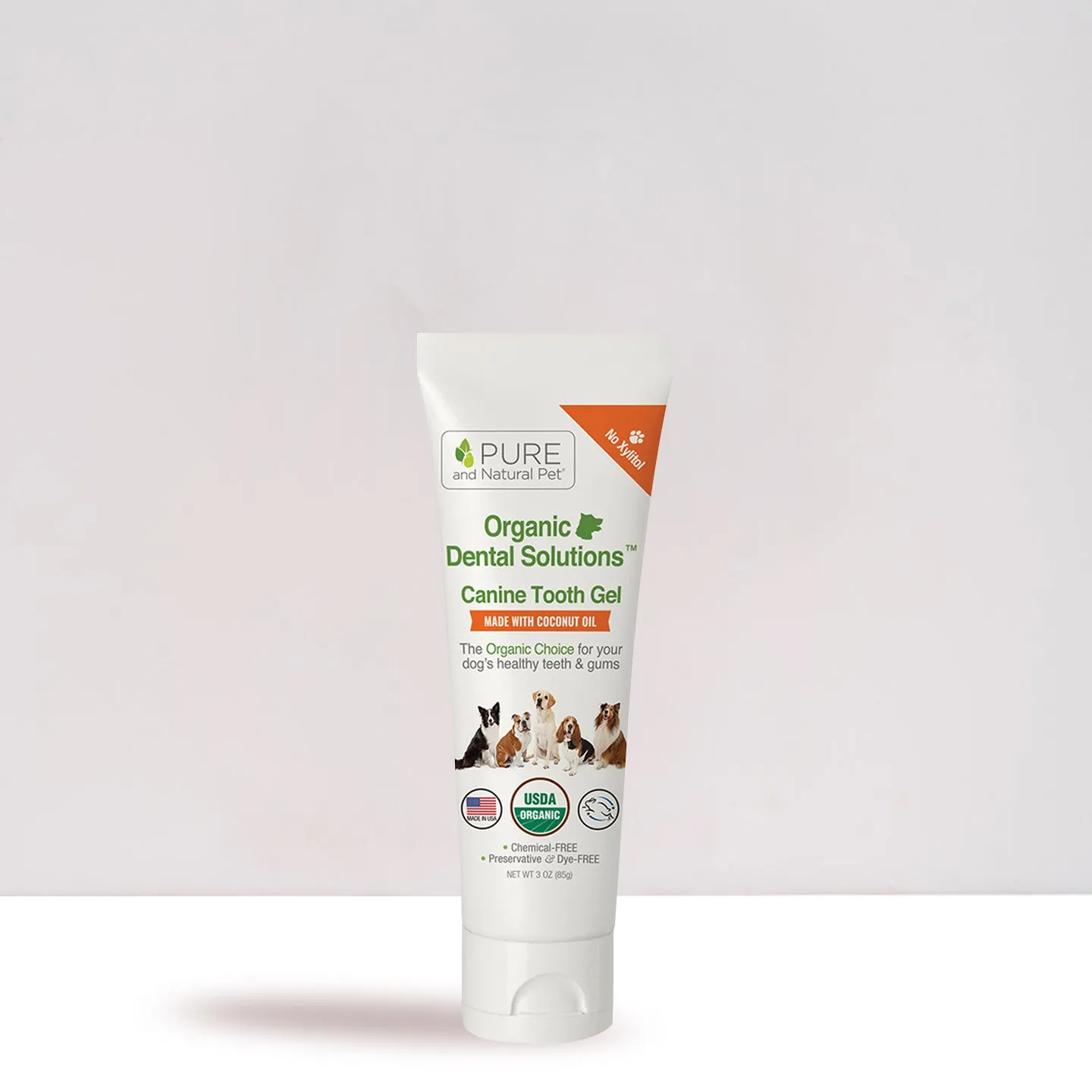 Small Dog Dental Set: Organic Toothpaste & Toothbrush by Pure and Natural Pet-Small