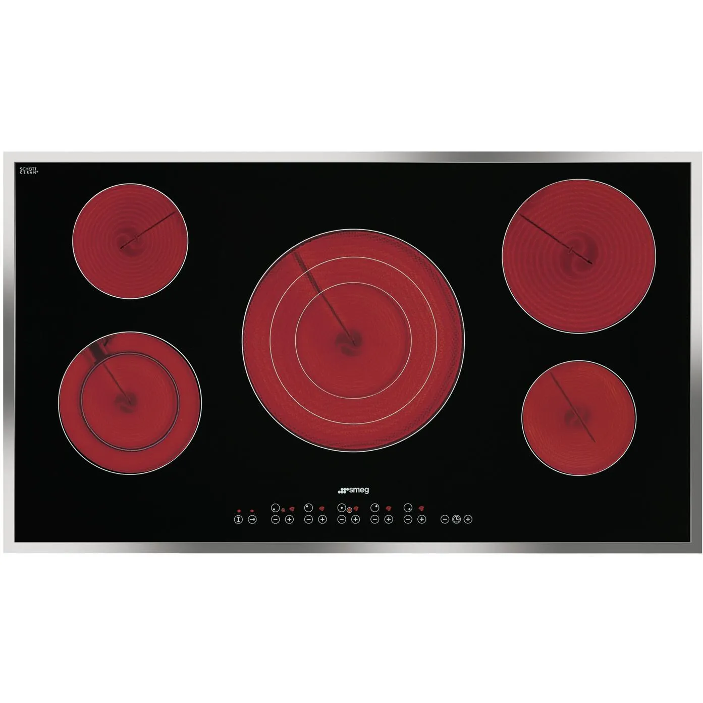 Smeg S2951CXU -  36-Inch 5-Burner Electric Drop-In Ceramic Cooktop