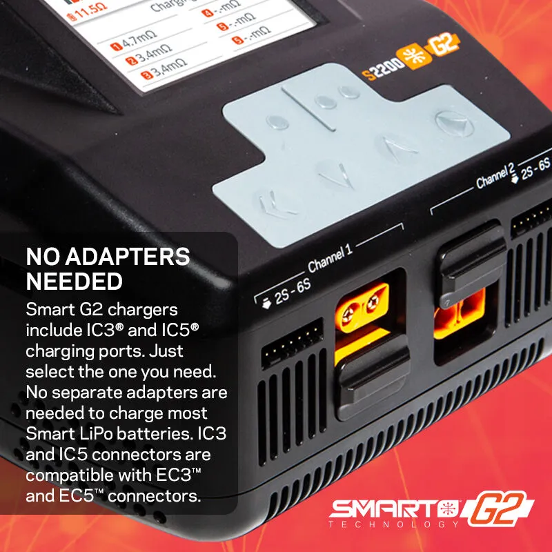 SPMXC2010 Spektrum Smart S2200 G2 AC Charger, 2x2