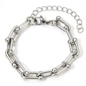 Stainless Steel Paperclip Chain Bracelet - Choose Your Width!