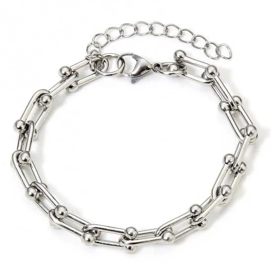 Stainless Steel Paperclip Chain Bracelet - Choose Your Width!