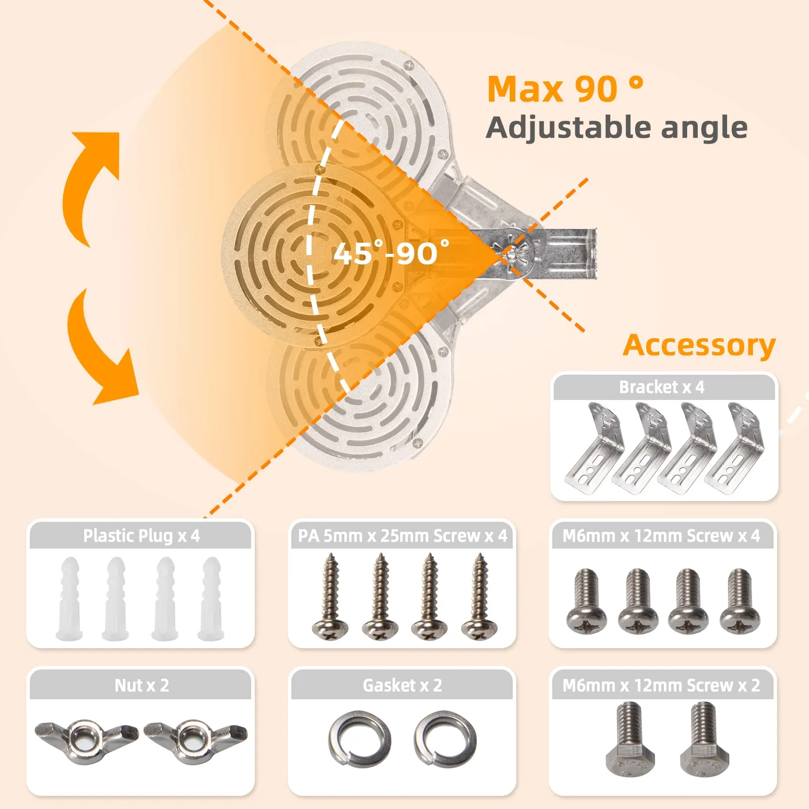 Tangkula 1500W Wall-Mounted Patio Heater