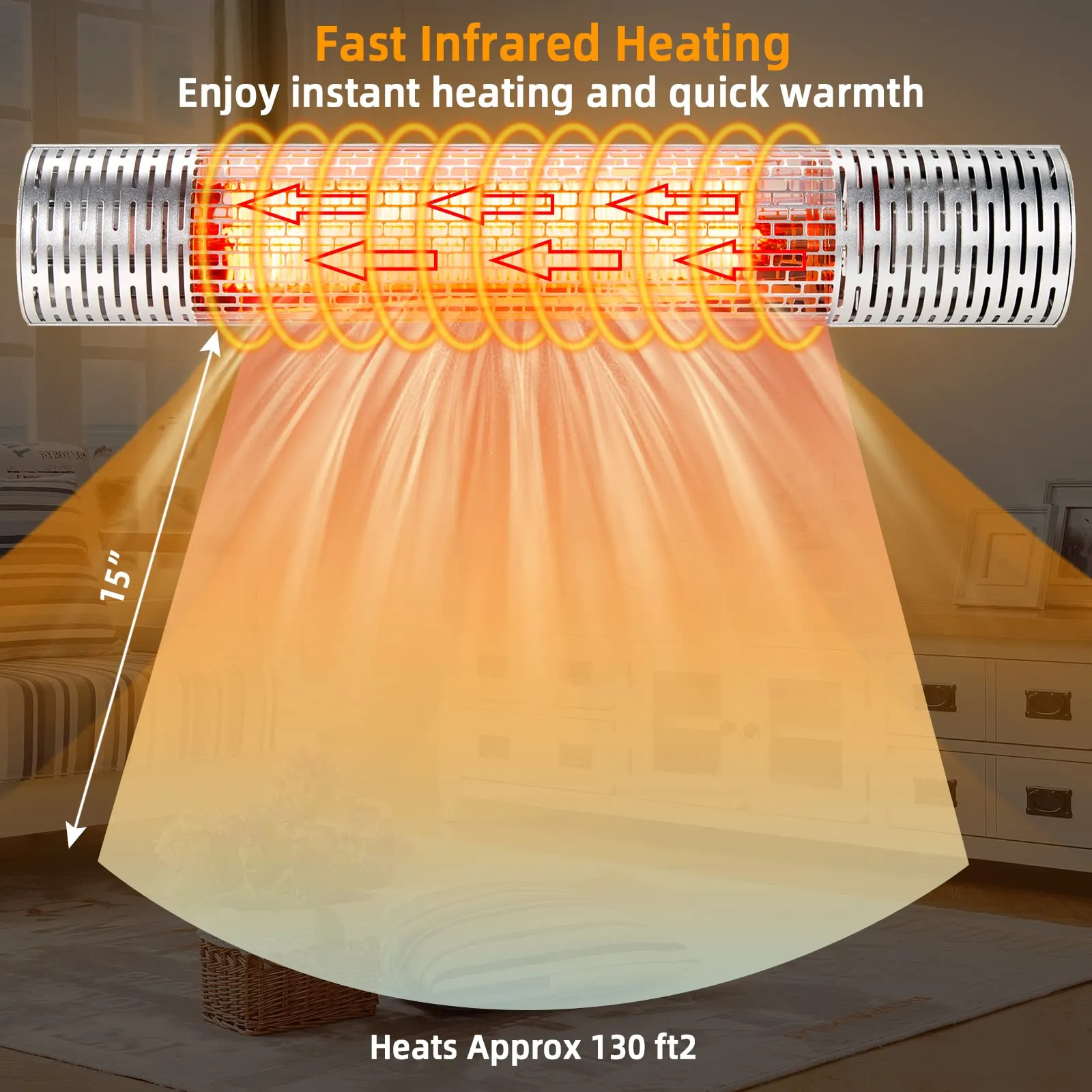 Tangkula 1500W Wall-Mounted Patio Heater