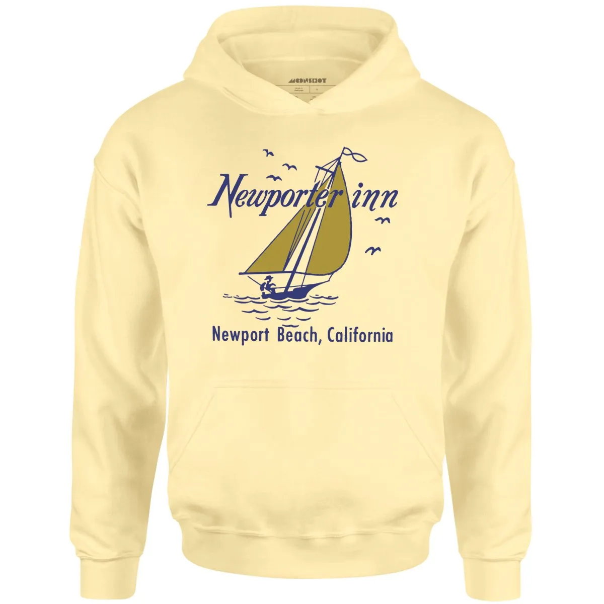 The Newporter Inn v2 - Newport Beach, CA - Vintage Hotel - Unisex Hoodie