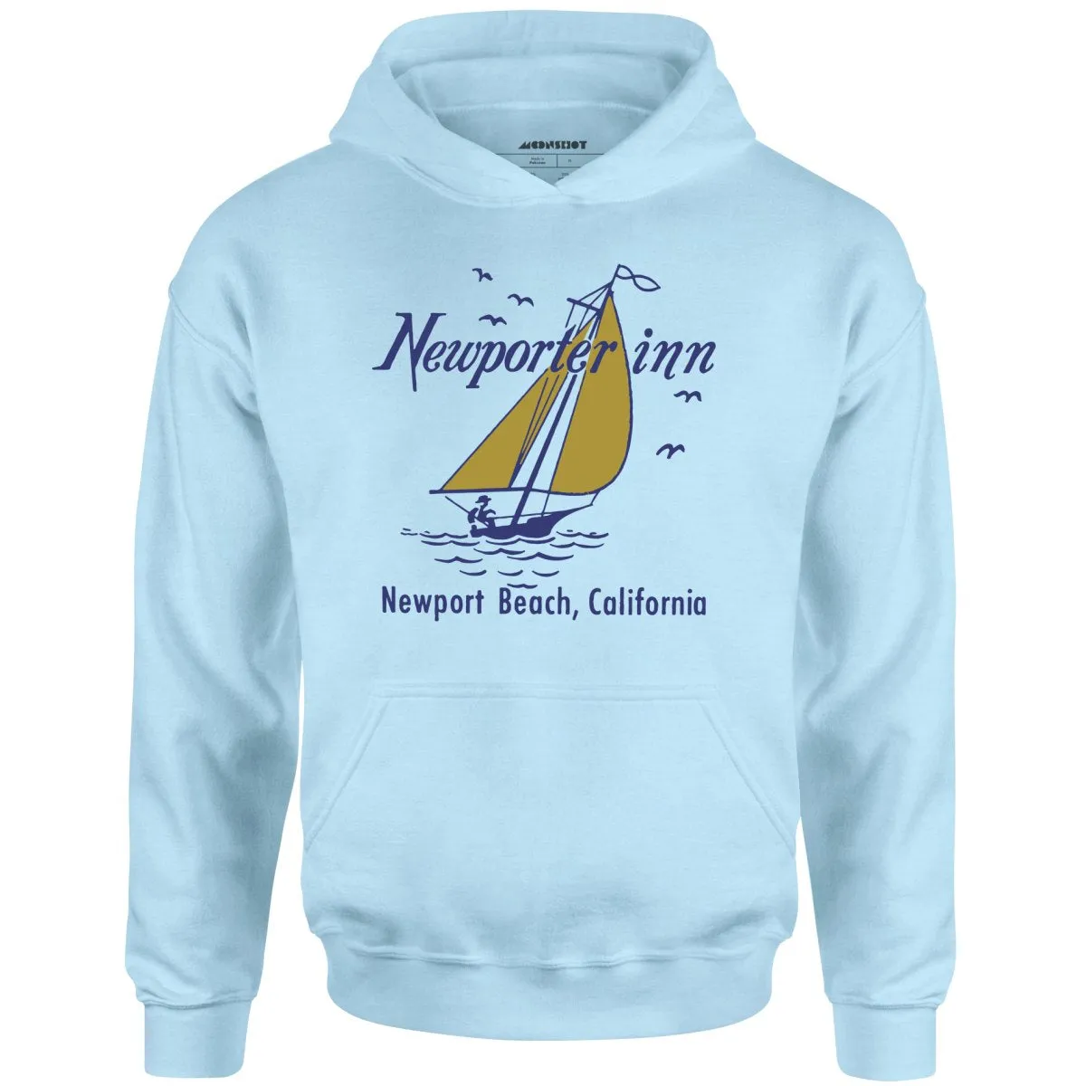 The Newporter Inn v2 - Newport Beach, CA - Vintage Hotel - Unisex Hoodie