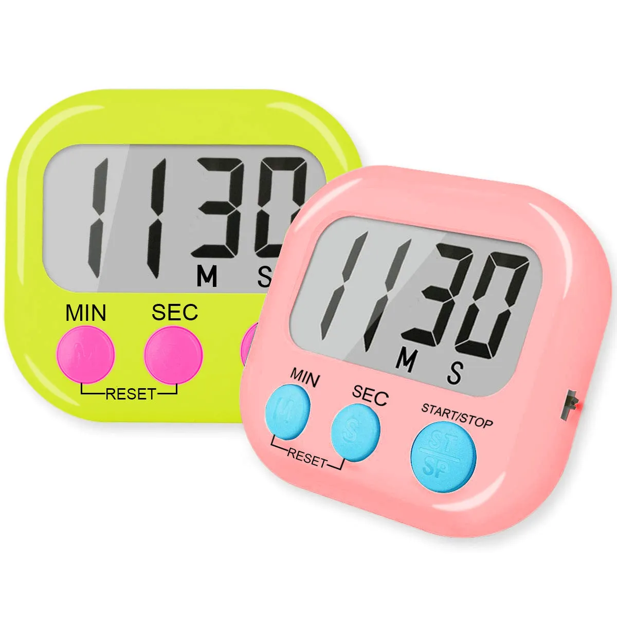 Timer 2PCs Magnetic Suction Learning  Large Screen Kitchen  Time Manager Timer