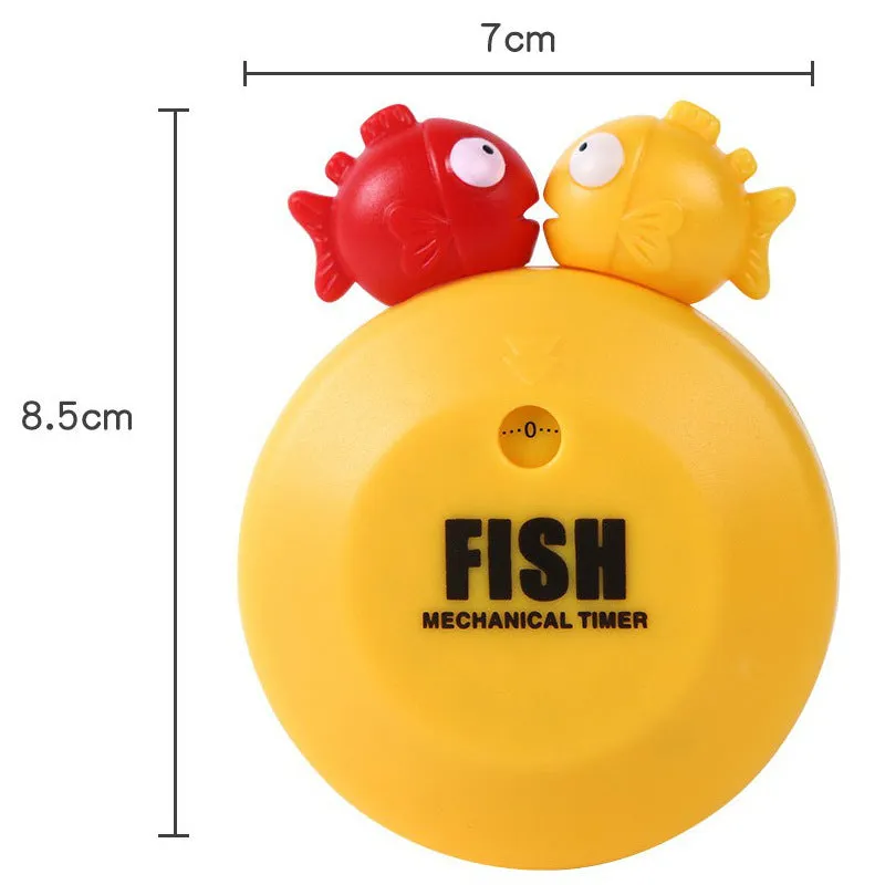 Timer Bubble Fish  Magnet Adsorption Mechanical Clockwork Kitchen Baking Timer