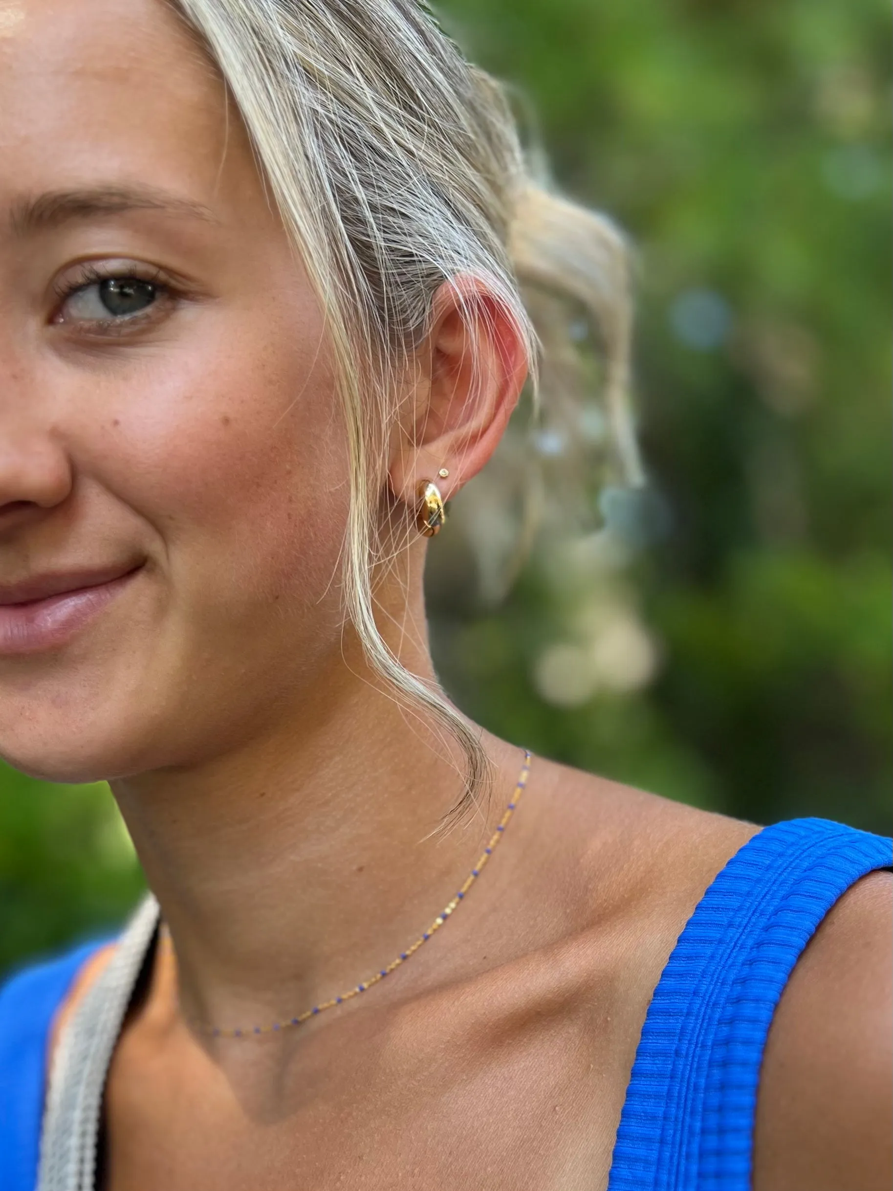 TINY ENAMEL DOT NECKLACE