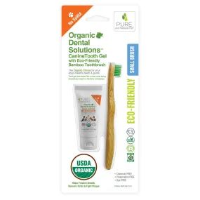 Tooth Gel and Bamboo Toothbrush for Small Dogs - Organic Dental Solutions®