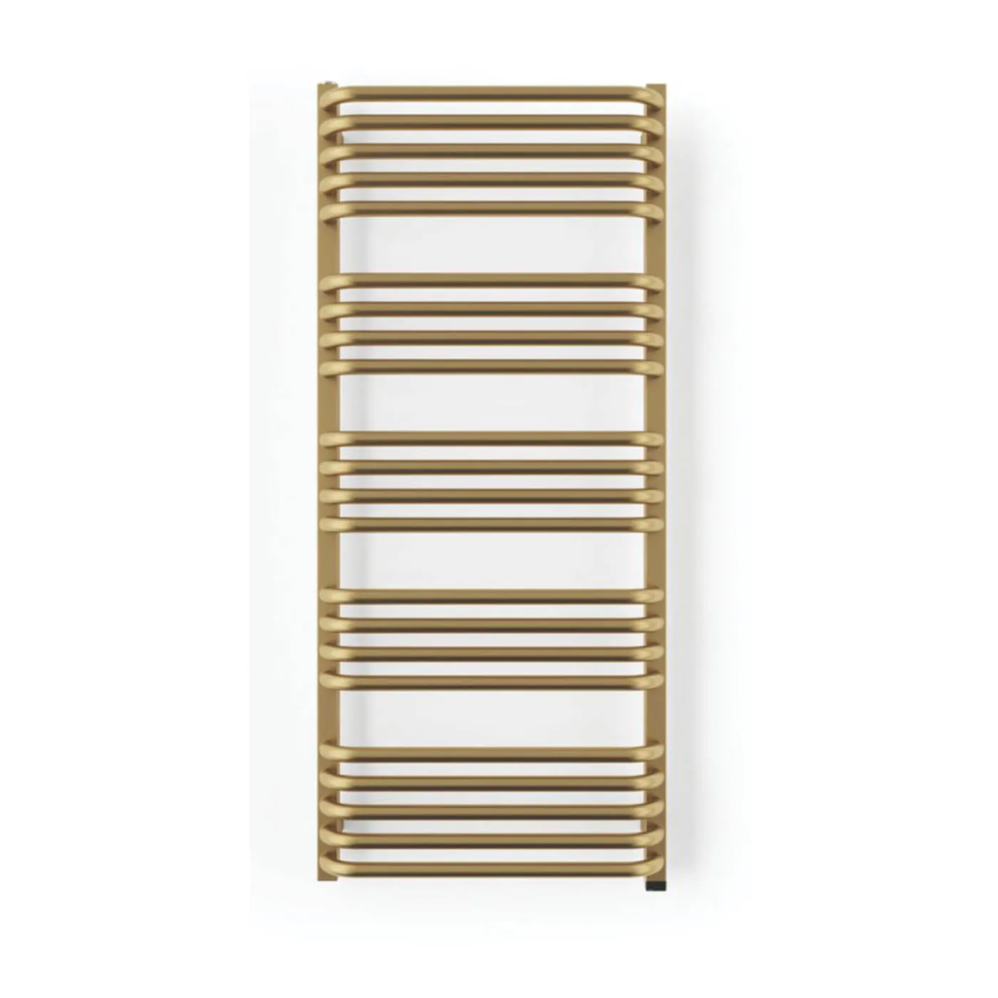 Towel Rail Radiator Electric Brass Curved Bathroom Warmer 600W (H)114x(W)50cm