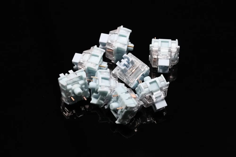 TTC Bluish White 42g Switch Tactile Switches For Mechanical Keyboard MX Series 3 Pins smd rgb light cyan colorway