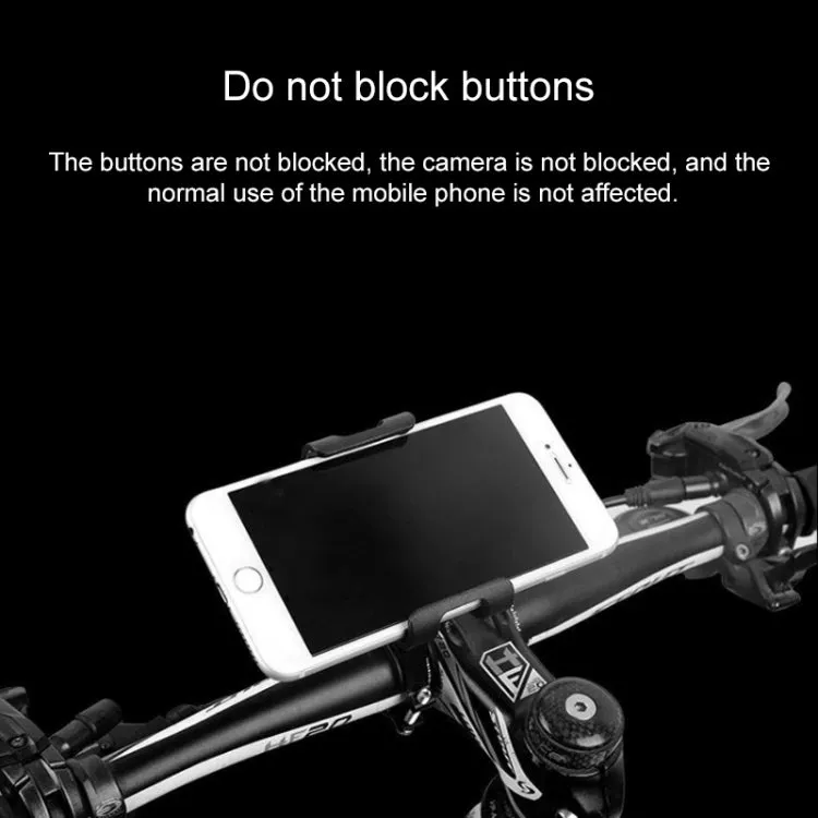 Universal Non-rotatable Aluminum Alloy Fixing Frame Motorcycle Bicycle Mobile Phone Holder (Black)