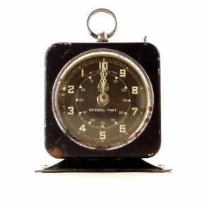 Vintage Industrial X-Ray Timer in Black Metal (c.1940s) N2